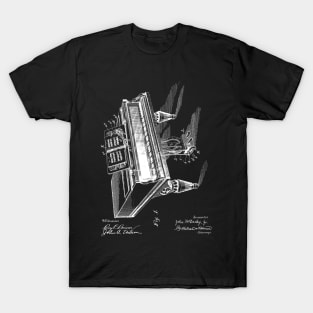 Music Leaf Tuner Vintage Patent Hand Drawing T-Shirt